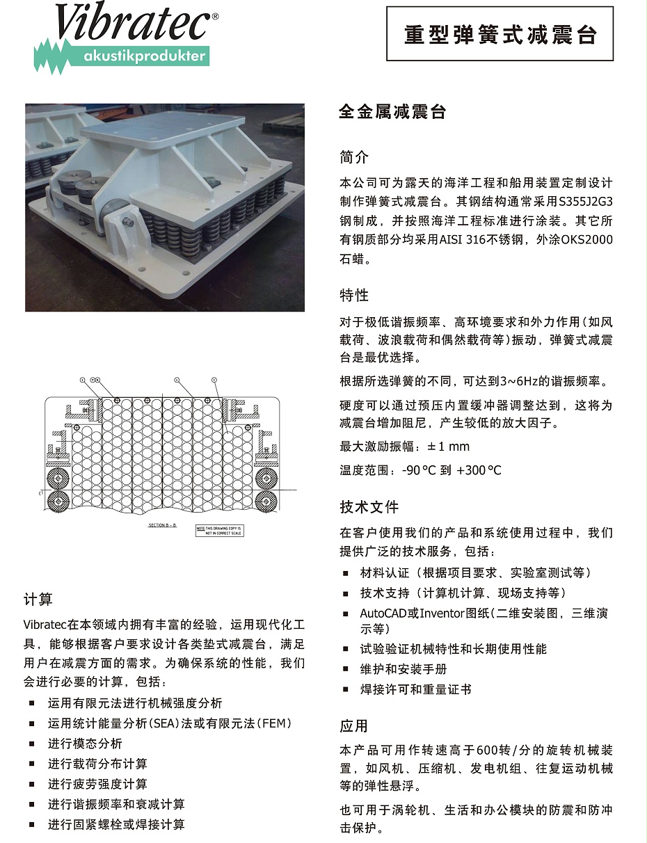 重型彈簧式減震臺