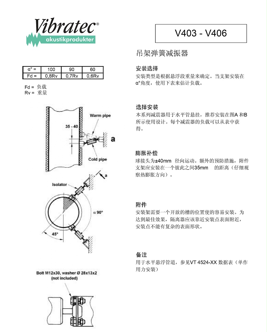 V403 - V406吊架彈簧減振器